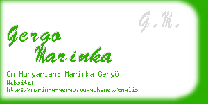 gergo marinka business card